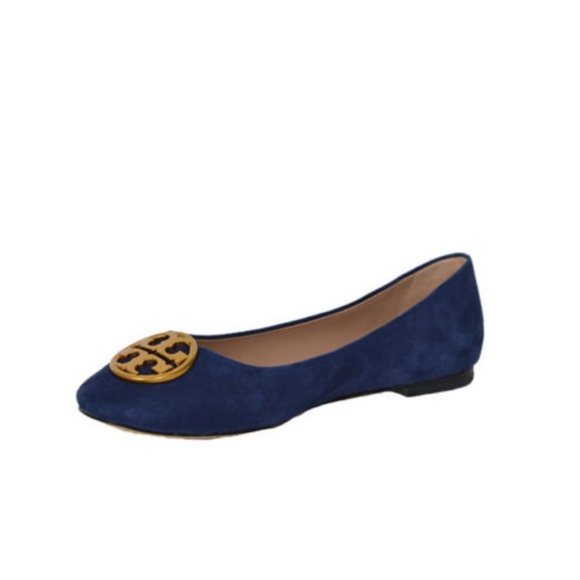 tory burch blue suede shoes